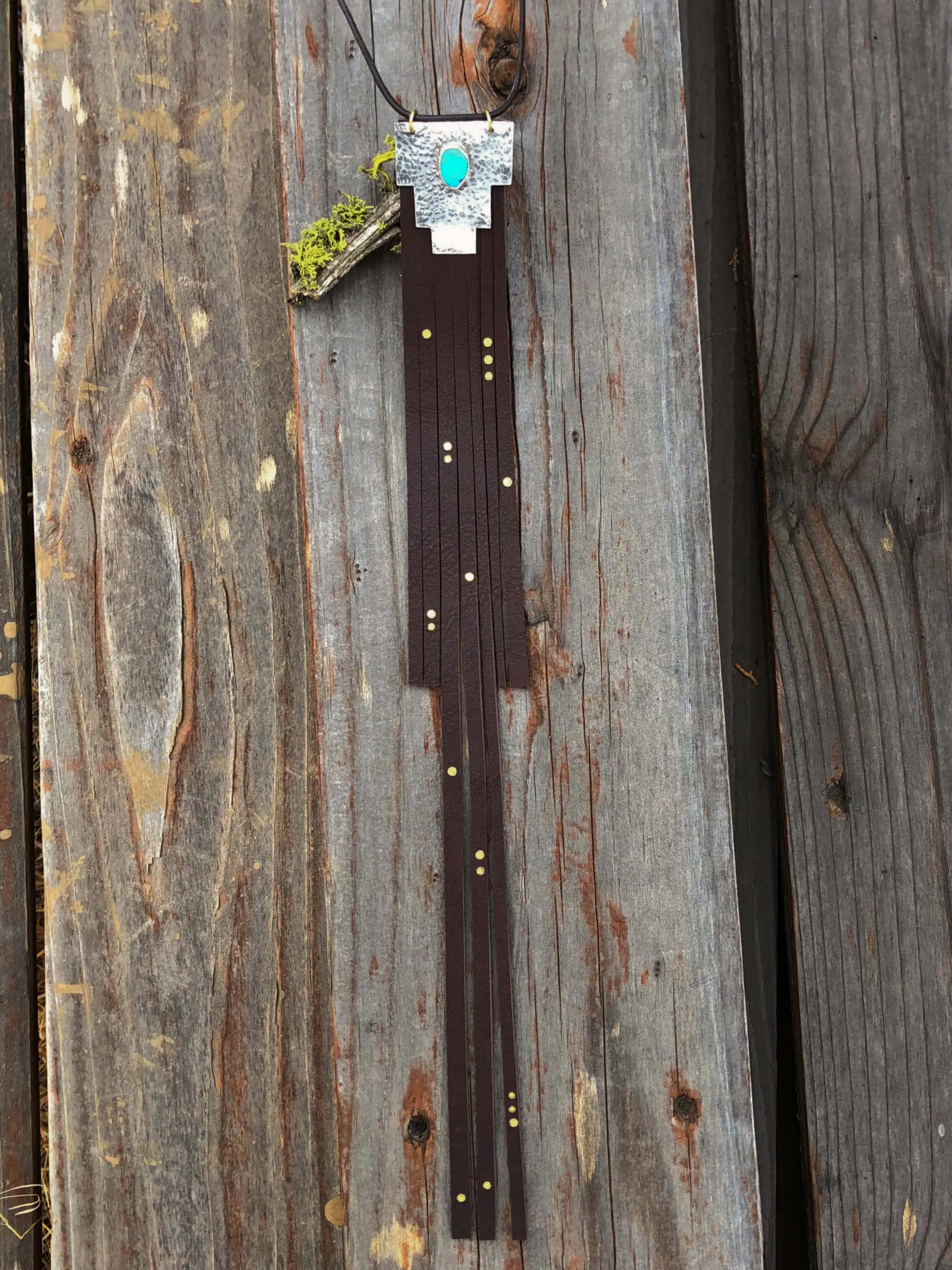 Eva - Canyon Silhouette Turquoise + Silver Bolo - Chocolate Brown Wind + The Wanderer, LLC