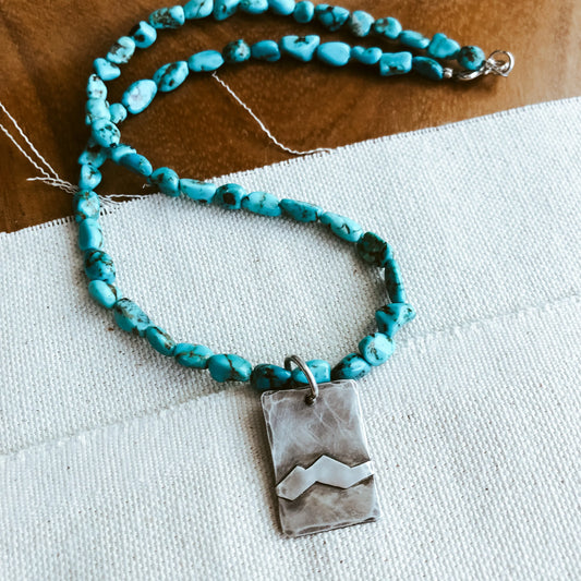 Nugget Turquoise Layering Necklace Wind + The Wanderer, LLC
