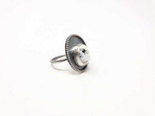 Ruby - Western White Buffalo Turquoise + Silver Ring Wind + The Wanderer, LLC